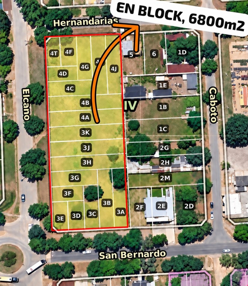 EXCELENTE FRACCION, 6800M2 SOBRE AV. SAN BERNARDO