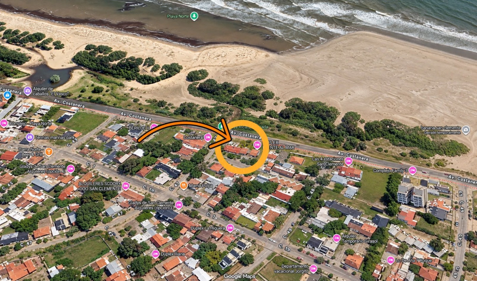 VENTA EN SAN CLEMENTE 4 EXCELENTES DUPLEX 3 AMB. FRENTE AL MAR CON GAS NATURAL